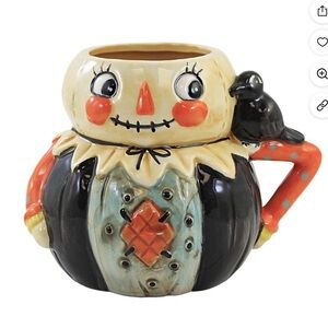Johanna Parker Scarecrow Ceramic Mug with Crow